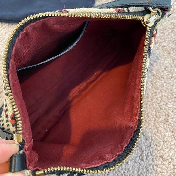 BURBERRY Nova Check Wool Pochette Bag Beige - Picture 6 of 8